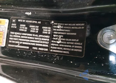 2016 Buick Cascada Premium from USA, damaged, VIN W04WT3N58GG055539